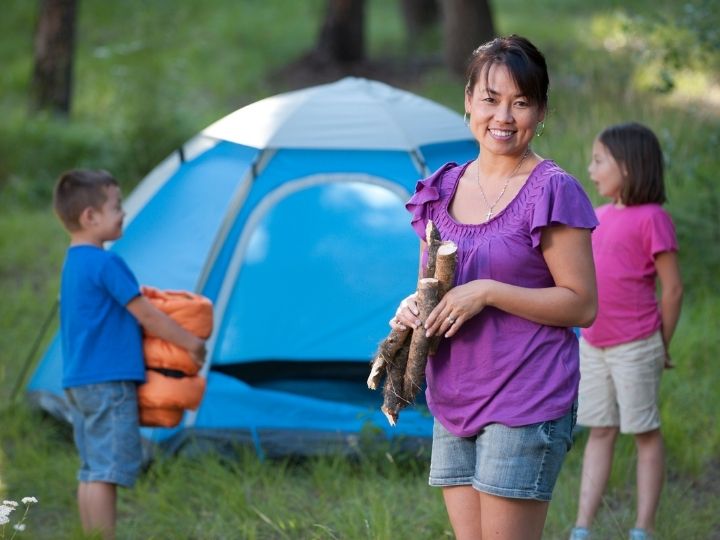family summer camping